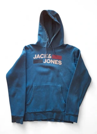 Pull à capuche Jack & Jones M Bleu Blanc, marke: Jack & Jones, zustand: Sehr gut, größe: M, 6,00 €, 7,00 € inklusive Vinted-Käuferschutz