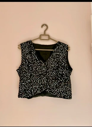 Top paillettes, estado: Novo sem etiquetas, tamanho: S / 36 / 8, €5.00, €5.95 inclui Proteção do Comprador