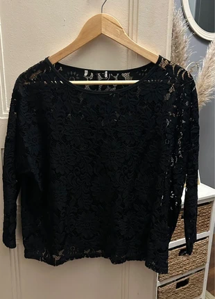 Haut dentelle noir – chic & intemporel, merk: H&M, staat: Heel goed, maat: S / 36 / 8, € 4,00, € 4,90 inclusief Kopersbescherming