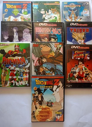 Lote 10 películas DVD manga bioman dragónball Street fighter trigun naruto, état: Très bon état, 10,00 €, 11,20 € Protection acheteurs incluse
