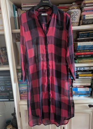 Chemise longue à carreaux – rouge et noir – Zara – Taille M, brand: Zara, condizioni: Ottime, taglia: M / IT 42 / EU 38, €10.00, €11.20 include la Protezione acquisti