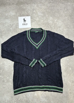 Pull Col V Bleu Marine et Vert Ralph Lauren Original Vintage Taille XL, marque: Ralph Lauren, état: Très bon état, taille: XL / 42 / 14, 19,90 €, 21,60 € Protection acheteurs (Pro) incluse