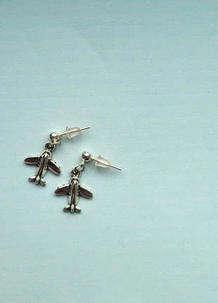 Zilveren vliegtuig oorbellen ● knopjes ● plane, merk: Cute, staat: Heel goed, € 2,75, € 3,59 inclusief Kopersbescherming