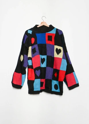 Vintage jumper | Pull vintage multicolore, brand: Vintage, condizioni: Buone, taglia: L / IT 44 / EU 40, €8.00, €9.10 include la Protezione acquisti Pro