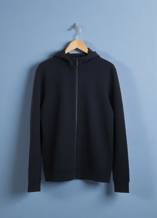 COS – Luxurious & Minimalist 100% Wool Men's Navy Hooded Jacket with Front Zip - 🌟 48 🎀 👠, marque: COS, état: Très bon état, taille: S, 56,49 €, 60,01 € Protection acheteurs incluse