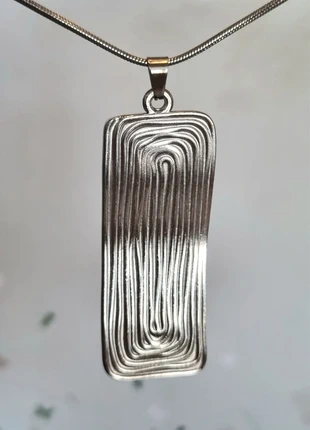 Stijlvolle zilverkleurige ketting grote hanger ●Stainlesssteel, staat: Heel goed, € 5,75, € 6,74 inclusief Kopersbescherming Pro