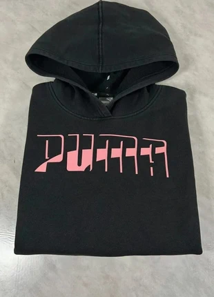 Puma Hoodie Noir & Rose Taille S – Sweat à Capuche Logo Oversize Premium Code 300N, marke: Puma, zustand: Sehr gut, größe: S / 36 / 8, 18,00 €, 19,60 € beinhaltet Vinted-Käuferschutz Pro