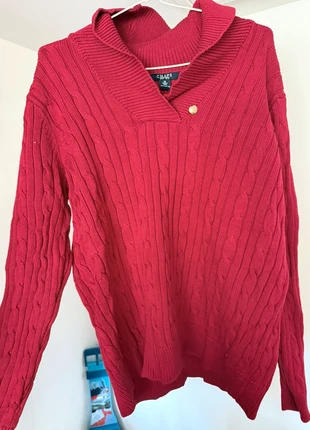 Pull torsadée Chaps femme couleur rouge taille 1x 42, marke: CHAPS, zustand: Sehr gut, größe: XL / 42 / 14, 12,00 €, 13,30 € beinhaltet Vinted-Käuferschutz Pro