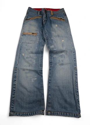 Y2K Vintage Jeans og sandblasted denim baggy fit - S/M, marke: JNCO, zustand: Sehr gut, größe: S, 42,00 €, 44,80 € beinhaltet Vinted-Käuferschutz Pro