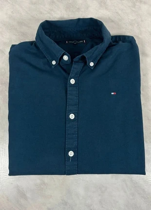 Chemise Tommy Hilfiger bleue coton 164 (XS homme / ado 16 ans) oxford premium chic Code 208N, marque: Tommy Hilfiger, état: Très bon état, taille: XS, 22,00 €, 23,80 € Protection acheteurs (Pro) incluse