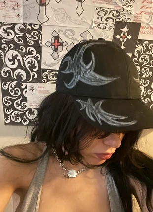 Cybersigil tribal cap y2k design fashion hat, condition: Very good, size: One size, £20.00, £21.70 includes Buyer Protection