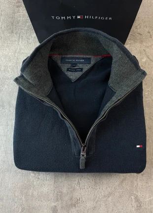 Pull camionneur 1/4 zips half zips tommy Hilfiger unies marine logo brodé taille XL homme / PAN087, marca: Tommy Hilfiger, estado: Muito bom, tamanho: XL, €39.90, €42.60 inclui Proteção do Comprador