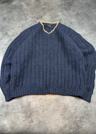 Pull Aran col V rayé Basic Line 100% pure new wool style old money - size XL, marque: Vintage Dressing, état: Très bon état, taille: XL, 39,00 €, 41,65 € Protection acheteurs incluse