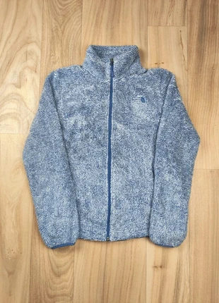 Veste polaire full zip, bleue, The North Face TNF, effet moumoute texturé, taille M femme, brand: The North Face, condition: Very good, size: M / 38 / 10, €29.00, €31.15 includes Buyer Protection Pro