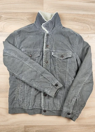 Veste velours côtelé, Levi's Premium sherpa, moderne style vintage, grise effet usé, taille S homme, marca: Levi's, estado: Muito bom, tamanho: S, €39.00, €41.65 inclui Proteção do Comprador