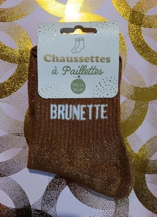 Chaussettes à paillettes “Brunette” Pour pieds audacieux et stylés, marque: STC, état: Neuf avec étiquette, taille: Taille unique, 4,90 €, 5,85 € Protection acheteurs (Pro) incluse
