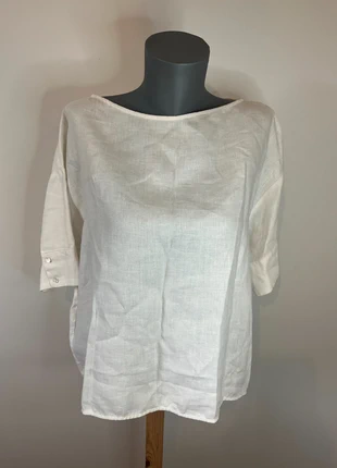 Blouse blanche en lin Comptoir des Cotonniers Lordat – Taille 3 (42/44) Manches courtes, brand: Comptoir des Cotonniers, condition: Very good, size: XL / 42 / 14, €30.00, €32.20 includes Buyer Protection