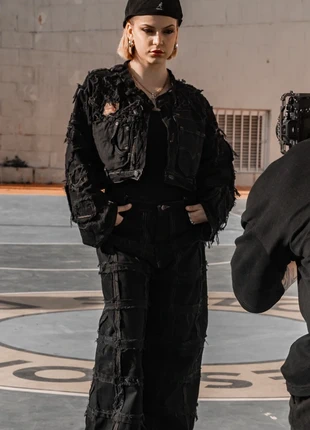 Vintage Patchwork Full Outfit Y2k Baggy crop boxy fit 00s handmade, brand: Vintage Dressing, condizioni: Ottime, taglia: S / IT 40 / EU 36, €220.00, €231.70 include la Protezione acquisti