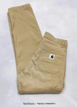 Jean Carhartt wip Beige W’ Pierce Pant 100% coton Jean Droit Knee pant Boyfriend - Xs w25 /1041B, merk: Carhartt, staat: Heel goed, maat: XS / 34 / 6, € 44,90, € 47,85 inclusief Kopersbescherming Pro