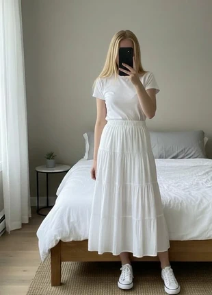 Jupe longue blanche, marca: Ophelia, estado: Novo sem etiquetas, tamanho: S / 36 / 8, €21.00, €22.75 inclui Proteção do Comprador