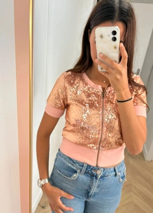 Gilet / Veste / Cardigan à strass / sequins, brand: Miss June, condition: Very good, size: S / 36 / 8, €35.00, €37.45 includes Buyer Protection Pro