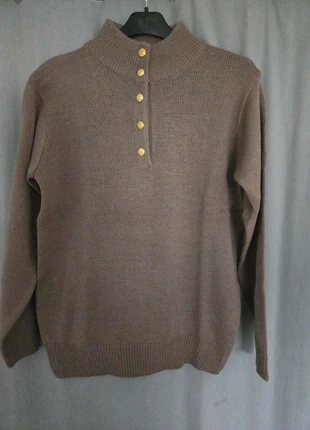 Pull Vintage Marron Acrylique Boutonné Taille 40/42 p22, zustand: Gut, größe: L / 40 / 12, 6,90 €, 7,95 € inklusive Vinted-Käuferschutz