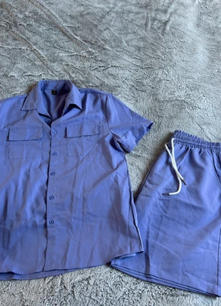 Ensemble chemise & short violet Shein (XL), merk: Shein, staat: Heel goed, maat: XL, € 8,00, € 9,10 inclusief Kopersbescherming