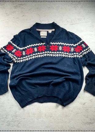 Pull hiver vintage motif ethnic norvégien 1/4 zip half zip y2k rétro | taille XXL |, marke: Vintage Dressing, zustand: Sehr gut, größe: XXL / 44 / 16, 19,99 €, 21,69 € inklusive Vinted-Käuferschutz