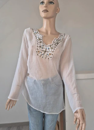 Blouse blanche - maracuja - S, merk: Maracuja, staat: Heel goed, maat: S / 36 / 8, € 4,00, € 4,90 inclusief Kopersbescherming