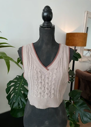 Cropped Knitted Sweater Vest, marca: Vintage Dressing, estado: Muy bueno, tamaño: S / 36 / 8, 2,50 €, 3,33 € Protección al comprador incluida