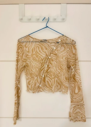 70s inspired mesh top - swirl effect, brand: Fashionkilla, condizioni: Ottime, taglia: M / IT 42 / EU 38, €8.00, €9.10 include la Protezione acquisti