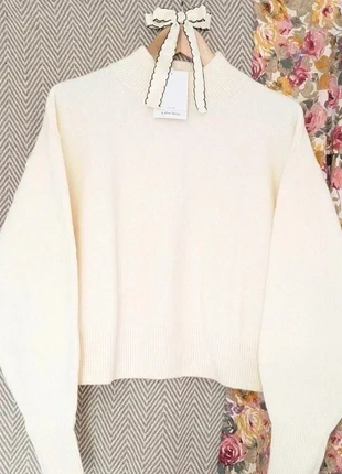 & Other Stories size L cream jumper off white mock neck minimalist elegant viral insta, brand: & Other Stories, condition: New with tags, size: L / 12, £36.99, £39.54 includes Buyer Protection Pro