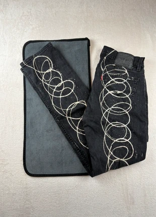 Jeans Lévis 511 vintage avec motif coupe droite noir - w32, brand: Levi's, condition: Very good, size: W32, €24.90, €26.85 includes Buyer Protection