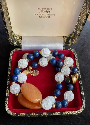 Collier pierres naturelles lapis lazuli signé E. Naeem fermoir magnétique, marque: Vintage Boutique, état: Très bon état, 15,00 €, 16,45 € Protection acheteurs (Pro) incluse