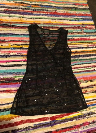 Black lace and sequin over shirt, brand: no brand, condition: Very good, size: S / UK 8-10, £10.00, £11.20 includes Buyer Protection