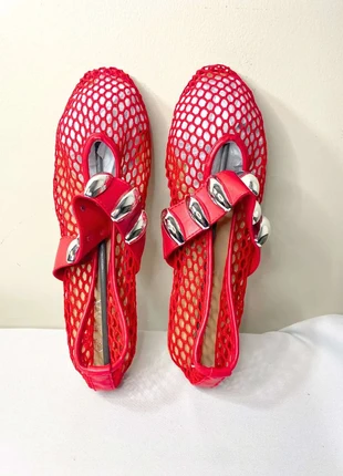 JOIA Paris - Ballerines plates avec bijoux - Rouge - Taille 40, marke: Joia, zustand: Neu, mit Etikett, größe: 40, 15,00 €, 16,45 € beinhaltet Vinted-Käuferschutz Pro