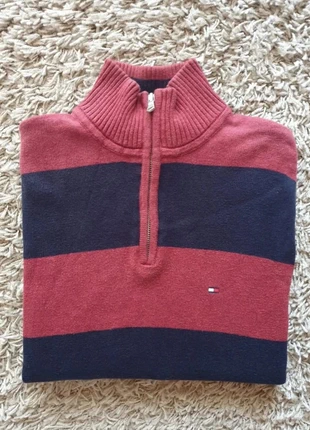 Pull col zip Taille S Tommy Hilfiger Marine/rouge, brand: Tommy Hilfiger, condition: Very good, size: S, €30.00, €32.20 includes Buyer Protection