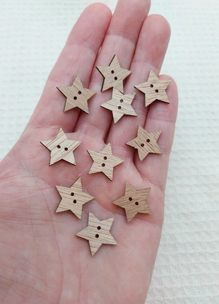 Bouton de couture étoile en bois, loisirs créatifs DIY - 10pcs A1130, marca: Mercerie Syllikan, estado: Muy bueno, 2,45 €, 3,27 € Protección al comprador Pro incluida