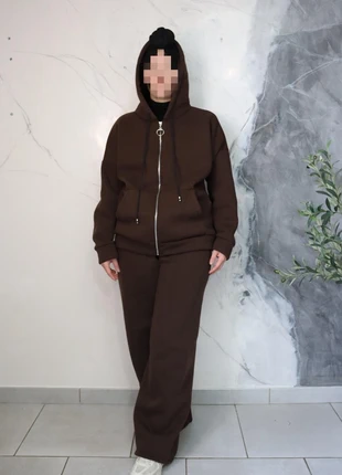Ensemble jogging marron chocolat molletonné – Sweat à capuche zippé + pantalon – Chaud & confortable, marke: New Collection, zustand: Neu, mit Etikett, größe: Einheitsgröße, 29,99 €, 32,19 € inklusive Vinted-Käuferschutz
