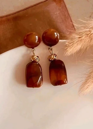 Trendy Amberkleurige Oorbellen – Warme Resin Look – Trendy & Elegant, condizioni: Nuovo senza cartellino, €5.95, €6.95 include la Protezione acquisti Pro