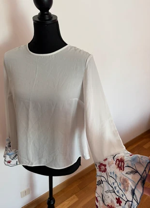 Chemise blouse blanche, marque: Atmosphere, état: Très bon état, taille: L / 40 / 12, 5,00 €, 5,95 € Protection acheteurs incluse