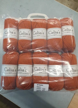 Lot 10 Pelotes de Laine Celia's Rouille, brand: LAINE, condizioni: Nuovo con cartellino, €9.99, €11.19 include la Protezione acquisti Pro