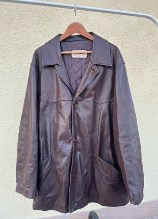 Giacca vintage jacket leather in Vera Pelle Conbipel Marrone, marca: Conbipel, estado: Muito bom, tamanho: XL, €35.00, €37.45 inclui Proteção do Comprador
