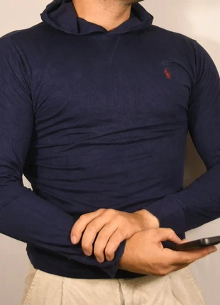 Sweat Ralph Lauren navy à capuche légère - Sport chic / Ralph Lauren navy hoodie, merk: Ralph Lauren, staat: Nieuw zonder prijskaartje, maat: L, € 29,99, € 32,19 inclusief Kopersbescherming