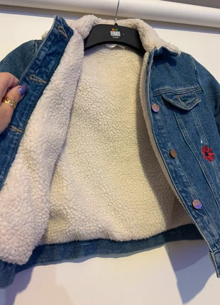 M&S Sherpa-Lined Denim Jacket with Embroidered Flowers - Age 6-7 Years, brand: Marks & Spencer, condition: Very good, size: 7 years / 122 cm, €13.00, €14.35 includes Buyer Protection