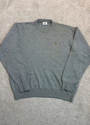 Pull col rond en laine Lacoste vintage | Taille XXL Hommes | Gris logo brodé, marca: Lacoste, estado: Muy bueno, tamaño: XXL, 32,00 €, 34,30 € Protección al comprador Pro incluida