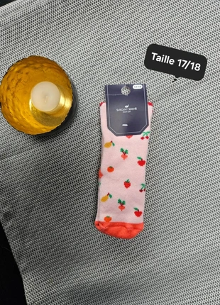 Chaussettes 17/18 fruits neuf fille rose orange, merk: Mon Premier Major, staat: Heel goed, maat: EU 16 - 18, € 4,00, € 4,90 inclusief Kopersbescherming Pro
