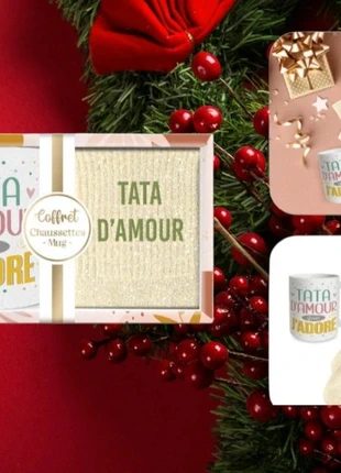 Coffret tata mug avec ses chaussettes pailletées, brand: cadeau femme, condition: New with tags, €12.00, €13.30 includes Buyer Protection Pro