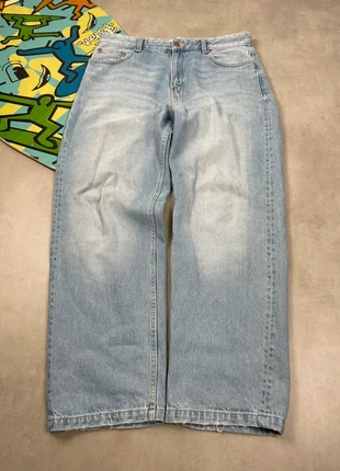 Jeans large pantalon baggy coupe droite bleu clair JNCO Y2K fashion rétro denim japan style, brand: Vintage Dressing, condition: Very good, size: W32, €36.95, €39.50 includes Buyer Protection