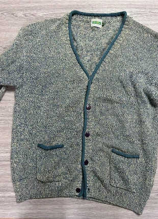 Cardigan jacquard vintage - Laine / Coton - Gris/Bleu - Taille L, brand: Vintage Dressing, condizioni: Ottime, taglia: L, €16.00, €17.50 include la Protezione acquisti